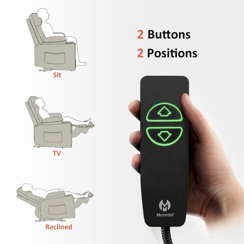 Fauteuil inclinable électrique avec fonction chaleur, massage et repose-pieds étendu