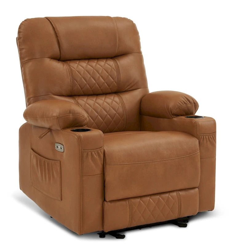 Fauteuil inclinable électrique avec fonction chaleur, massage et repose-pieds étendu