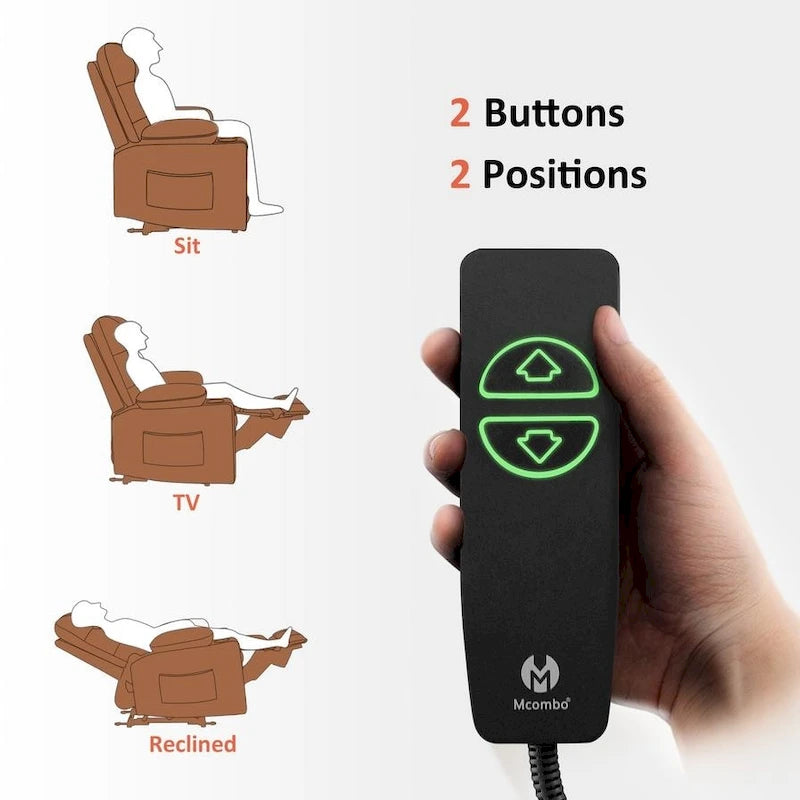 Fauteuil inclinable électrique avec fonction chaleur, massage et repose-pieds étendu