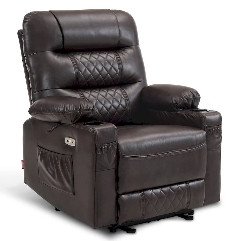 Fauteuil inclinable électrique avec fonction chaleur, massage et repose-pieds étendu
