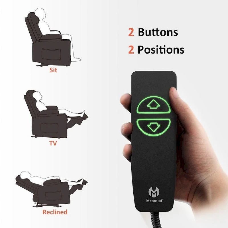 Fauteuil inclinable électrique avec fonction chaleur, massage et repose-pieds étendu