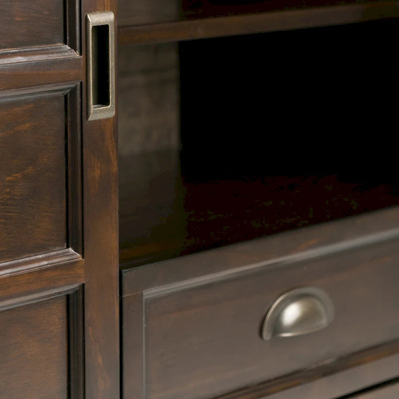 Meuble TV en bois massif de 54 pouces