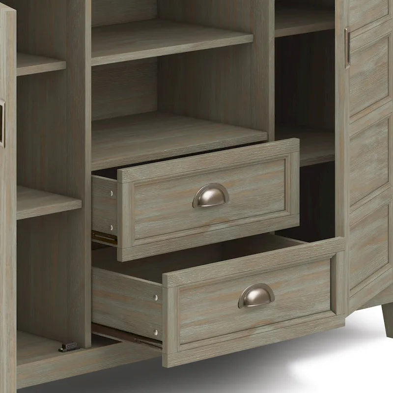 Meuble TV en bois massif de 54 pouces