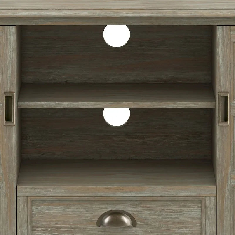 Meuble TV en bois massif de 54 pouces