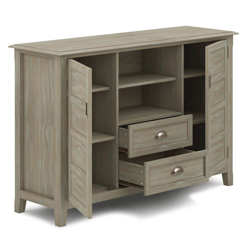 Meuble TV en bois massif de 54 pouces