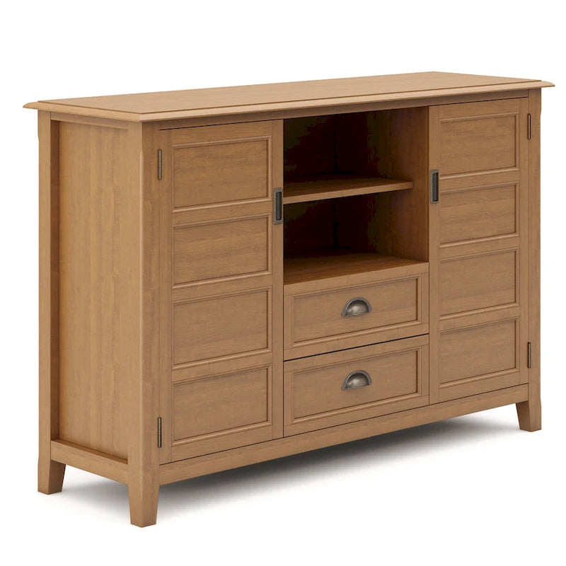 Meuble TV en bois massif de 54 pouces