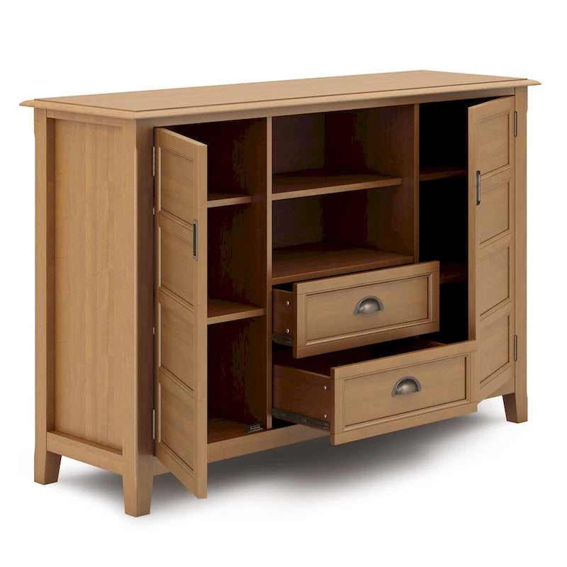 Meuble TV en bois massif de 54 pouces