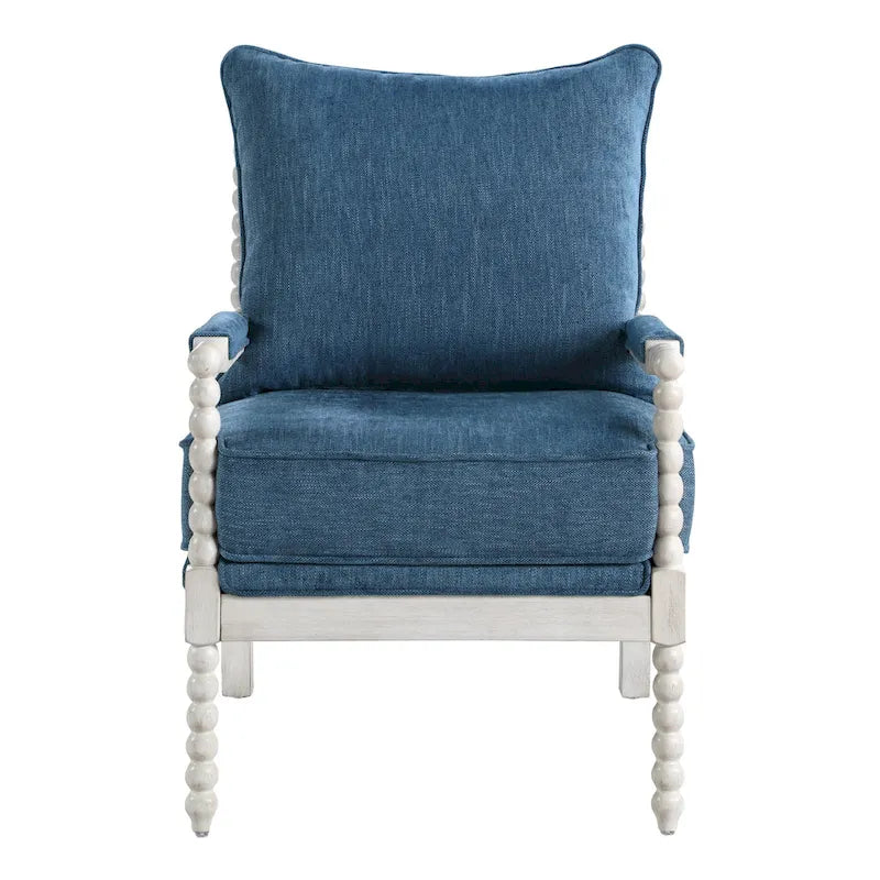 Fauteuil d'appoint Spindle avec cadre en bois massif et coussin réversible