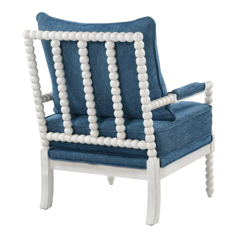 Fauteuil d'appoint Spindle avec cadre en bois massif et coussin réversible