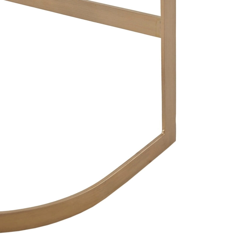 Tabouret de comptoir rembourré sans dossier avec base en or antique