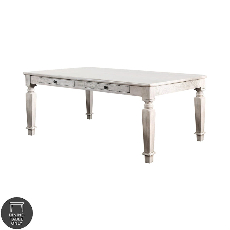 Table à manger en bois massif de 183 cm avec pieds sabre | 4 à 6 places