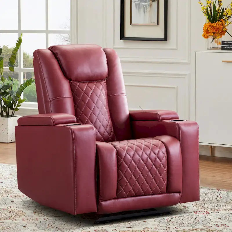 Fauteuil inclinable électrique avec ports USB et porte-gobelets