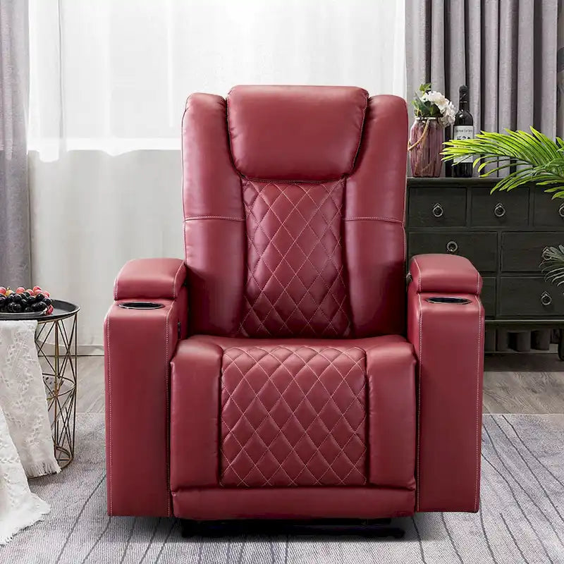 Fauteuil inclinable électrique avec ports USB et porte-gobelets