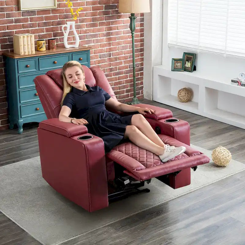 Fauteuil inclinable électrique avec ports USB et porte-gobelets