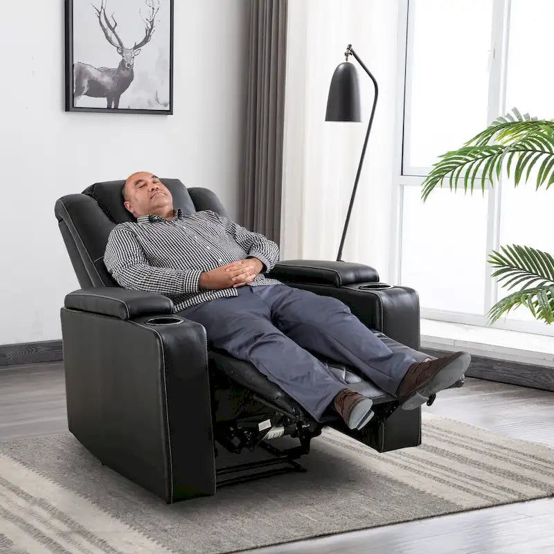 Fauteuil inclinable électrique avec ports USB et porte-gobelets