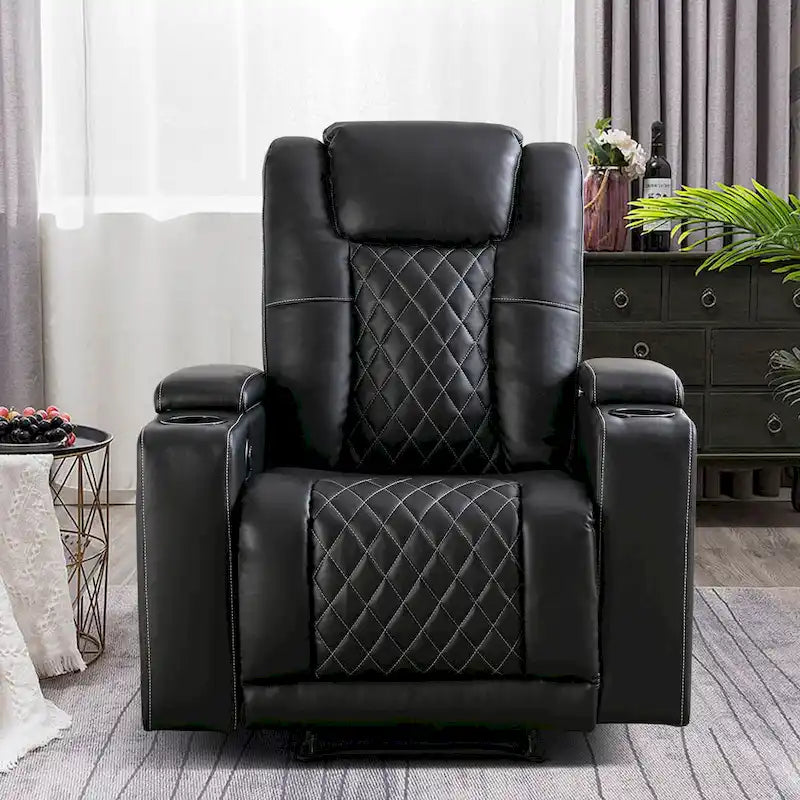 Fauteuil inclinable électrique avec ports USB et porte-gobelets