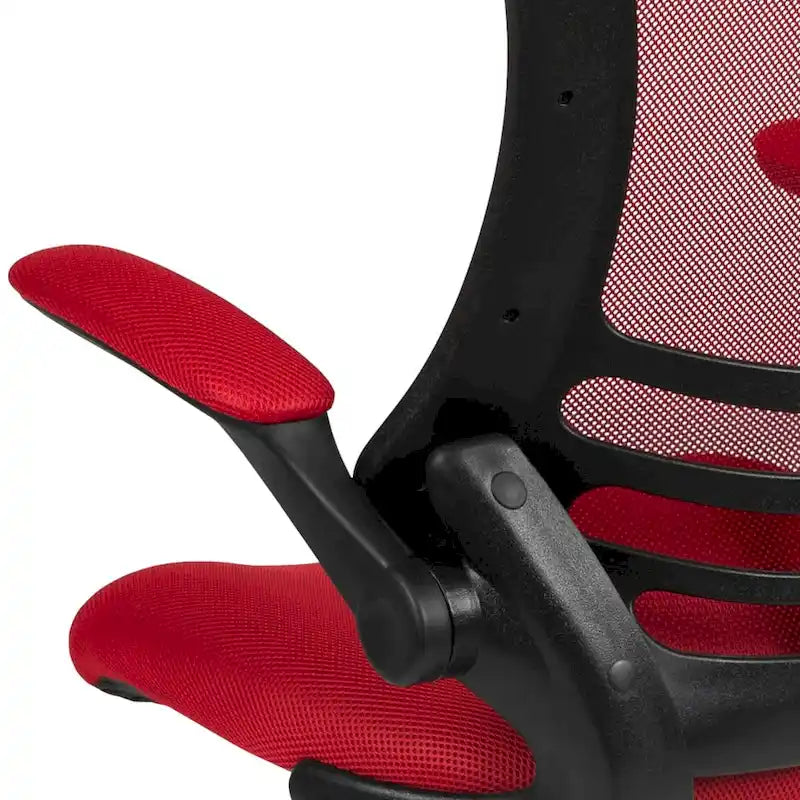Fauteuil de bureau ergonomique mi-dos en maille avec accoudoirs relevables et repose-pieds réglable