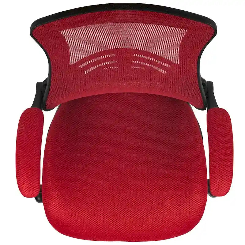 Fauteuil de bureau ergonomique mi-dos en maille avec accoudoirs relevables et repose-pieds réglable