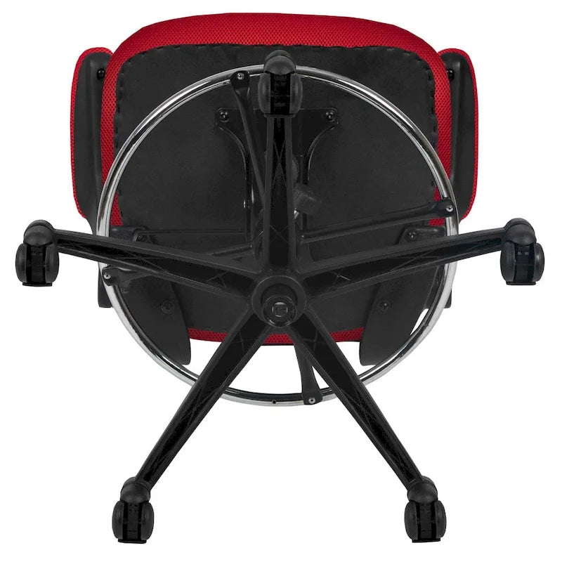 Fauteuil de bureau ergonomique mi-dos en maille avec accoudoirs relevables et repose-pieds réglable