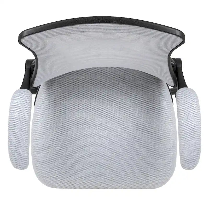 Fauteuil de bureau ergonomique mi-dos en maille avec accoudoirs relevables et repose-pieds réglable