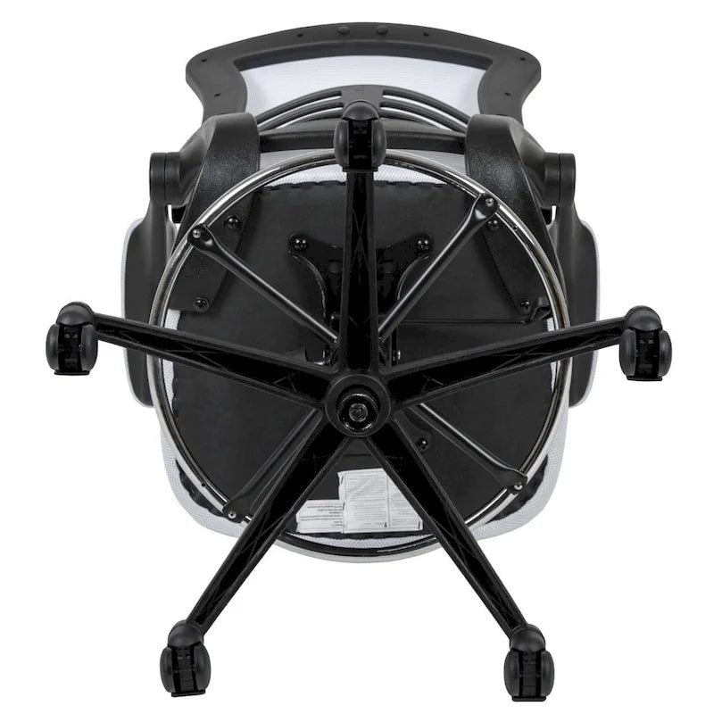 Fauteuil de bureau ergonomique mi-dos en maille avec accoudoirs relevables et repose-pieds réglable