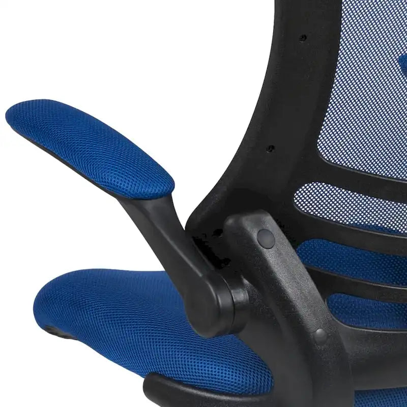 Fauteuil de bureau ergonomique mi-dos en maille avec accoudoirs relevables et repose-pieds réglable