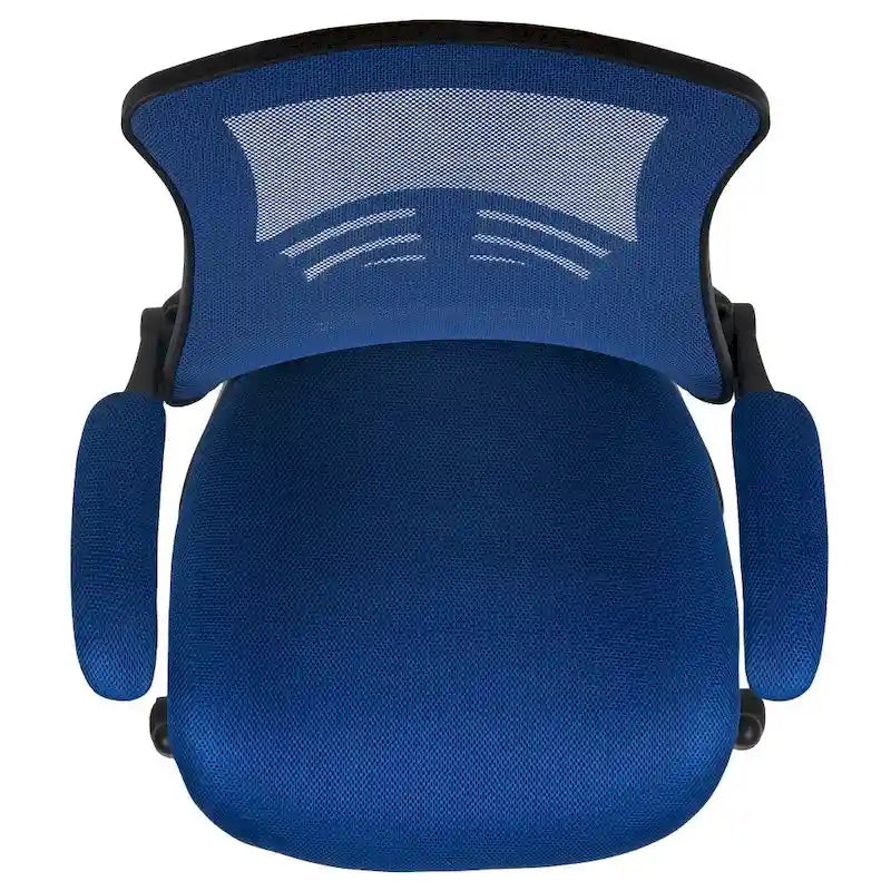 Fauteuil de bureau ergonomique mi-dos en maille avec accoudoirs relevables et repose-pieds réglable