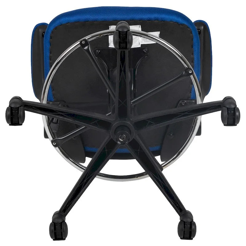 Fauteuil de bureau ergonomique mi-dos en maille avec accoudoirs relevables et repose-pieds réglable