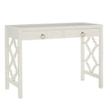 Bureau de 112 cm avec 2 tiroirs et motif quadrilobe sur les côtés