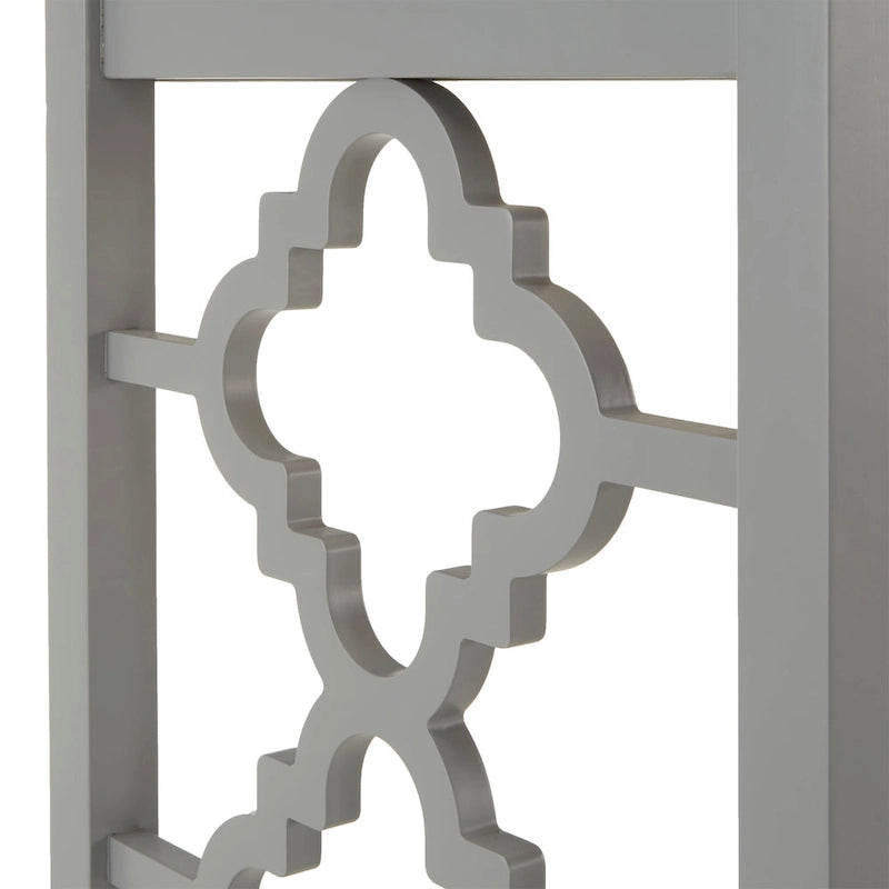 Bureau de 112 cm avec 2 tiroirs et motif quadrilobe sur les côtés