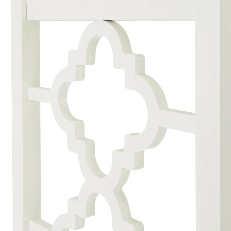 Bureau de 112 cm avec 2 tiroirs et motif quadrilobe sur les côtés