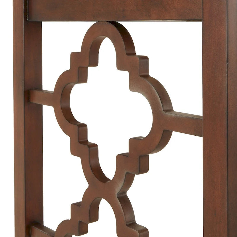 Bureau de 112 cm avec 2 tiroirs et motif quadrilobe sur les côtés