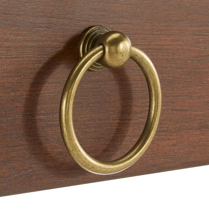Bureau de 112 cm avec 2 tiroirs et motif quadrilobe sur les côtés