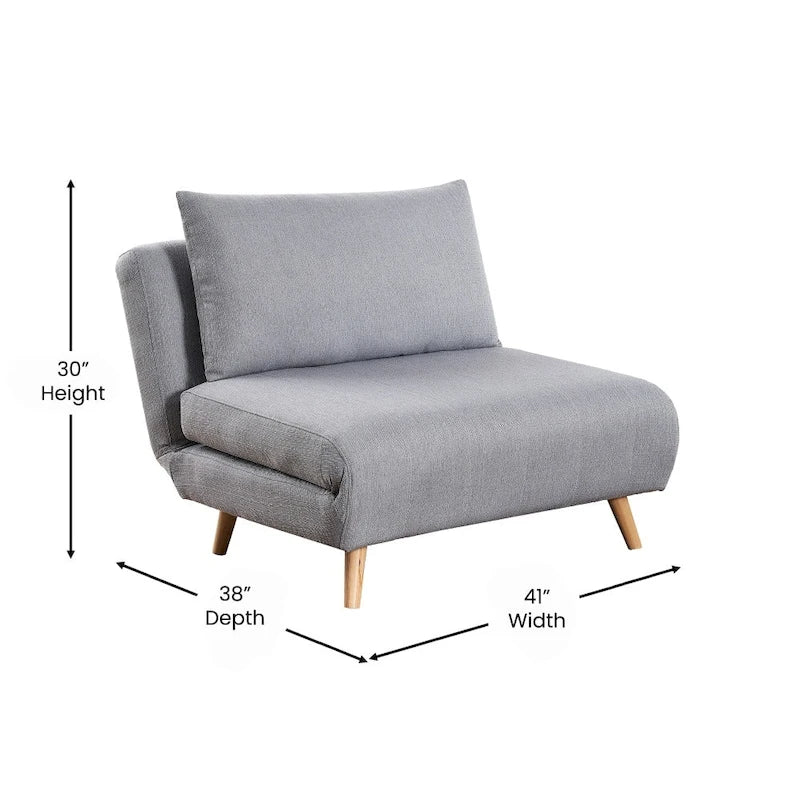 Fauteuil convertible 3-en-1 | Chaise, fauteuil inclinable et lit simple