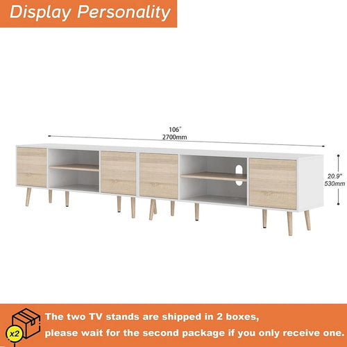 Meuble TV extra large de 106 pouces