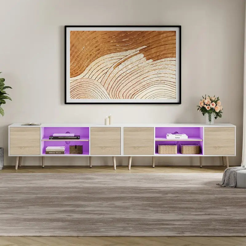 Meuble TV extra large de 106 pouces
