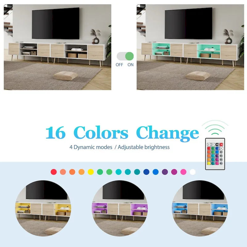 Meuble TV extra large de 106 pouces