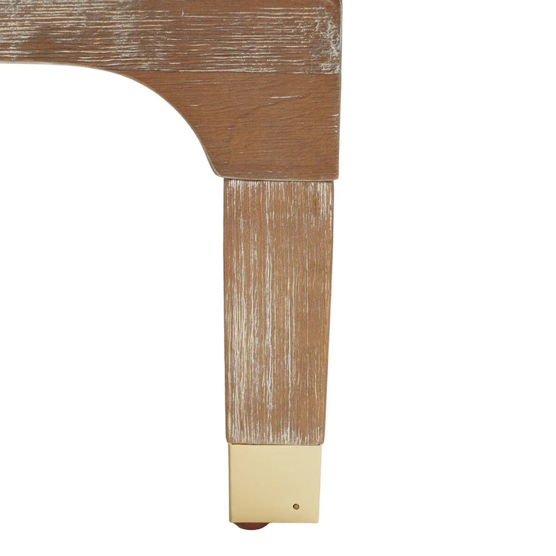 Table de chevet contemporaine à 3 tiroirs avec poignées chics | Placage de chêne et noir