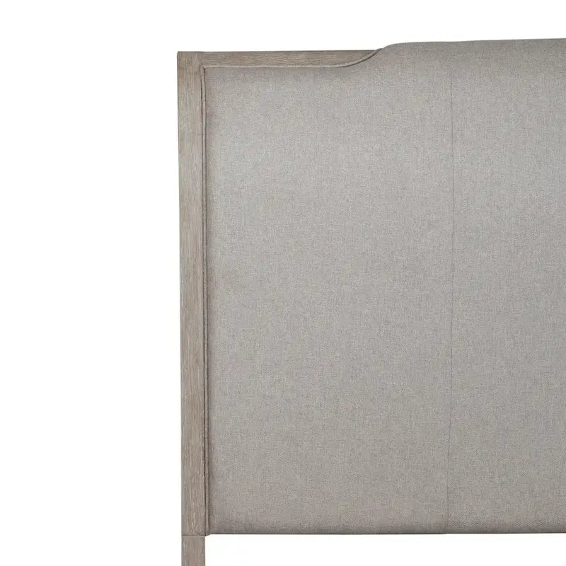 Lit traîneau capitonné California King | Taupe délavé et Champagne argenté
