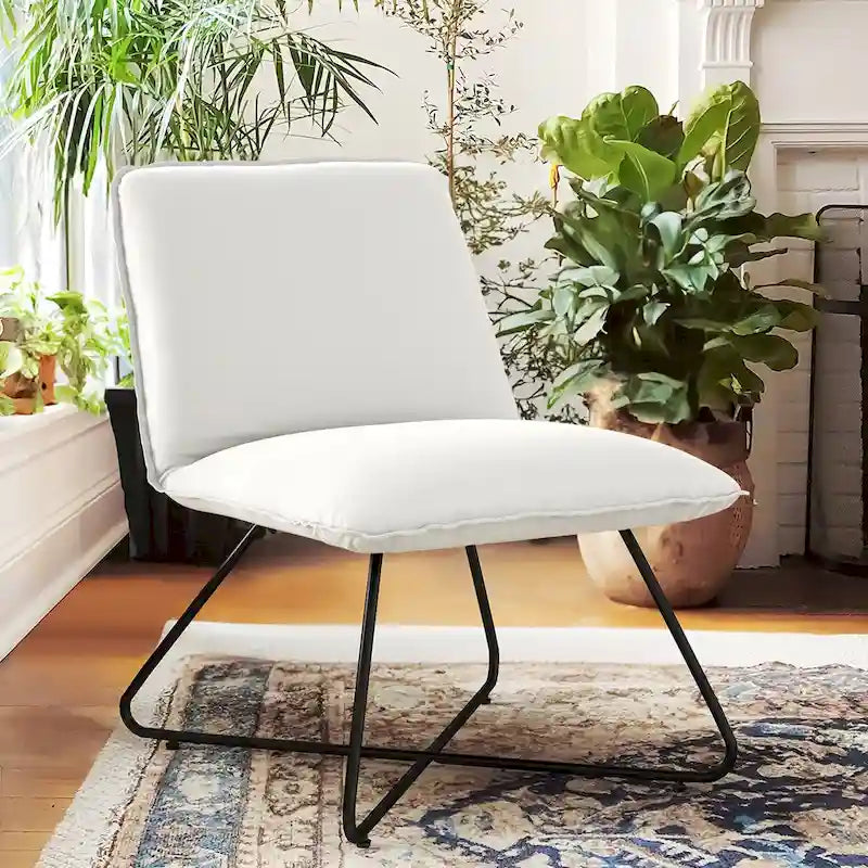 Fauteuil d'appoint Mid-Century en similicuir avec dossier réglable | 8 coloris