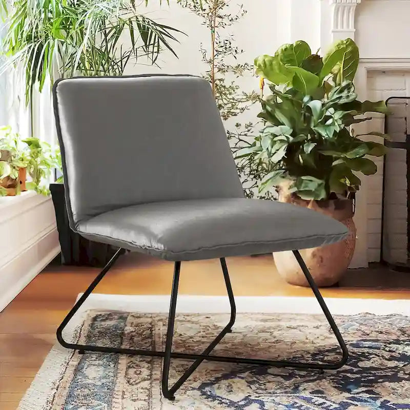 Fauteuil d'appoint Mid-Century en similicuir avec dossier réglable | 8 coloris