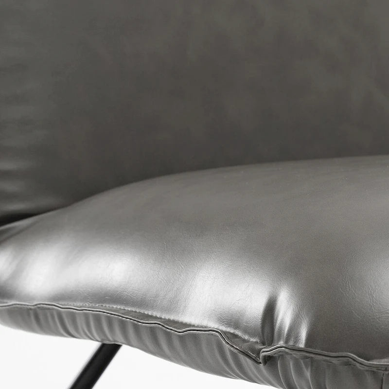 Fauteuil d'appoint Mid-Century en similicuir avec dossier réglable | 8 coloris