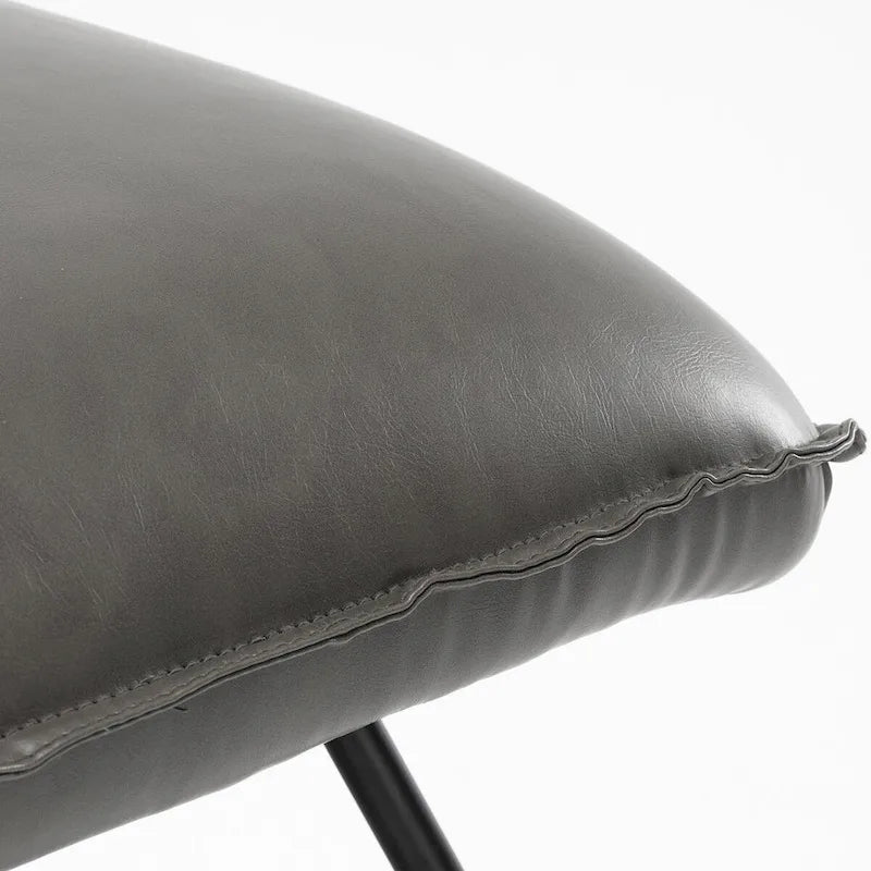 Fauteuil d'appoint Mid-Century en similicuir avec dossier réglable | 8 coloris