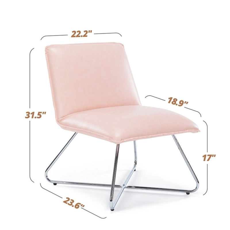 Fauteuil d'appoint Mid-Century en similicuir avec dossier réglable | 8 coloris