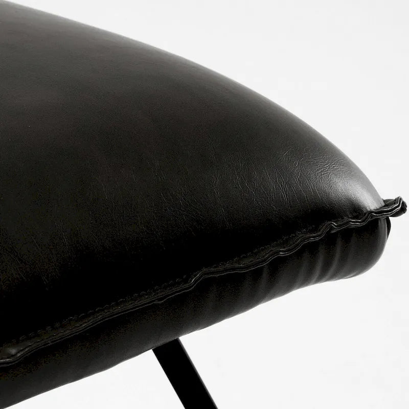 Fauteuil d'appoint Mid-Century en similicuir avec dossier réglable | 8 coloris