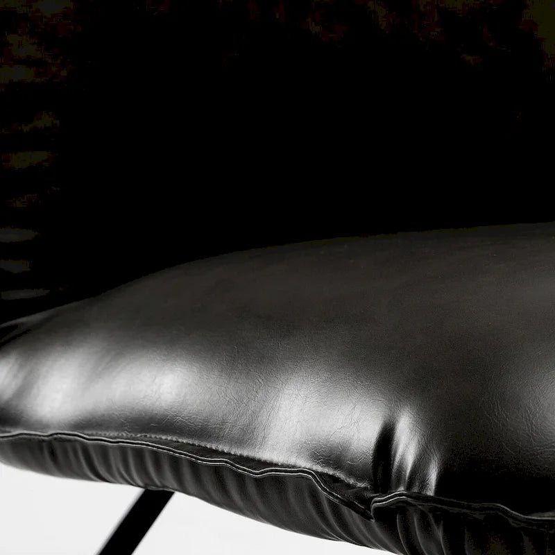 Fauteuil d'appoint Mid-Century en similicuir avec dossier réglable | 8 coloris