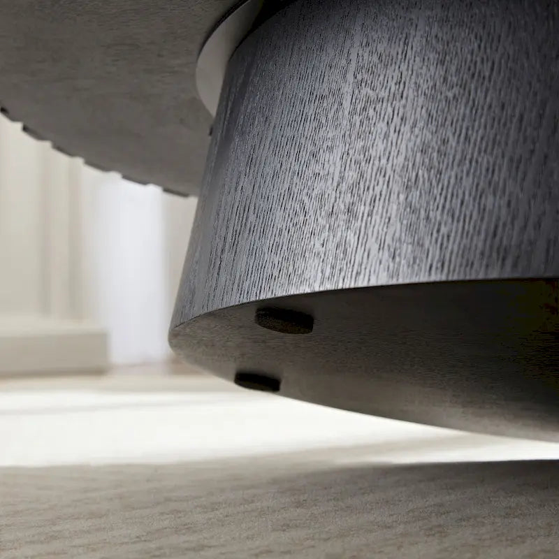 Table Basse Tambour Piédestal Moderne avec Surface en Relief Bois | 3 Finitions