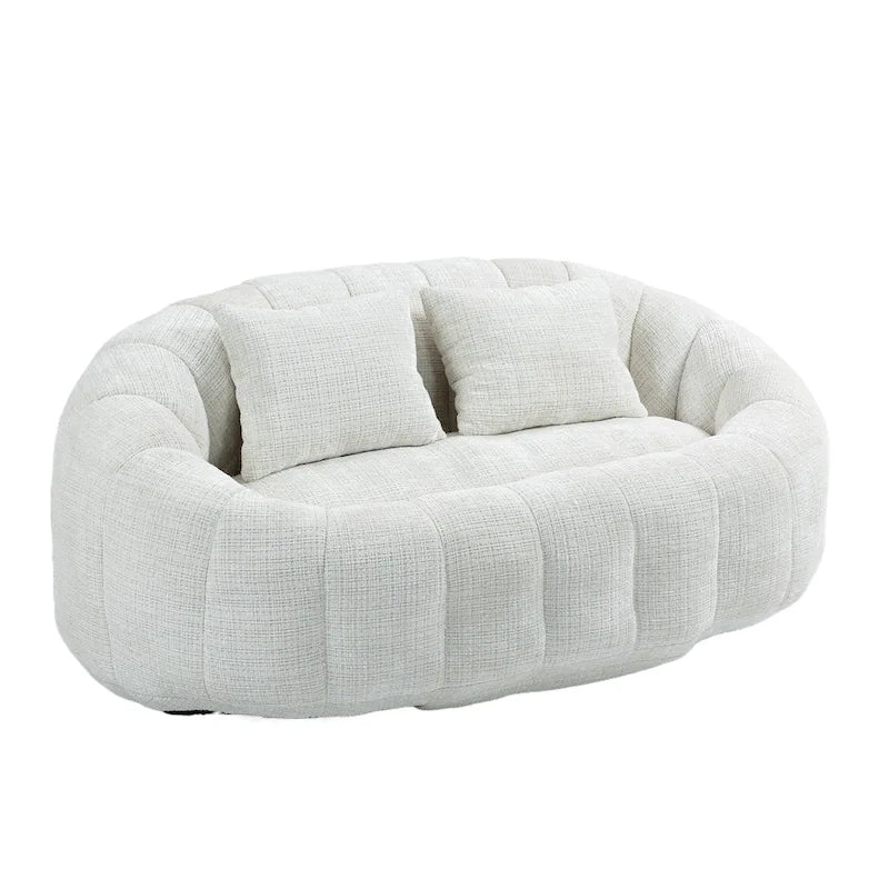 Causeuse-Pouf Grande Hauteur Chenille