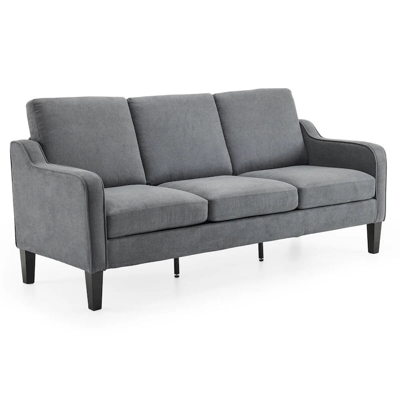 Canapé 3 places moderne en tissu avec dossier inclinable ergonomique et housses lavables