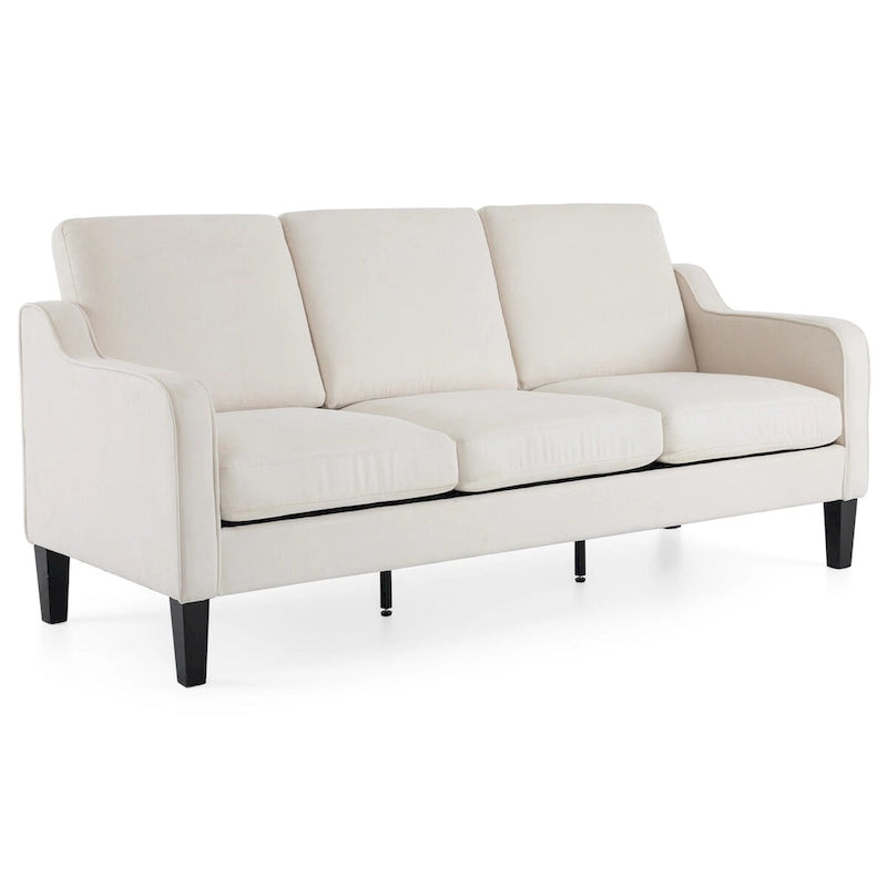 Canapé 3 places moderne en tissu avec dossier inclinable ergonomique et housses lavables